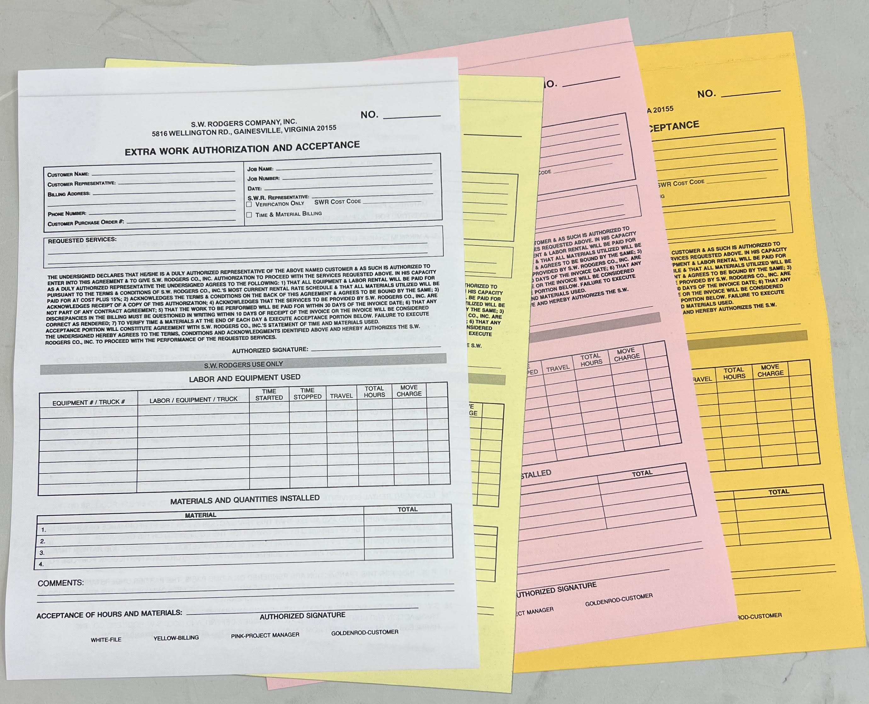 Carbon Copy Tickets and Forms